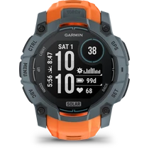 Garmin instinct 3, 50mm solar, grey, orange strap