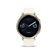 Garmin venu 4 - 41 mm, lunar gold, ivory silicone band