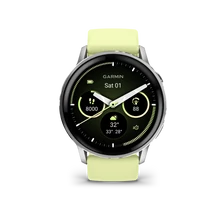 Garmin venu 4 - 45 mm, silver, yellow silicone band