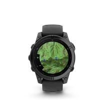 Garmin fenix e, slate grey steel w / black silicone band, 47 mm