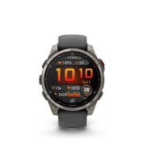 Garmin fenix 8 pro 47mm amoled sapphire titanium grafit / black silicone band