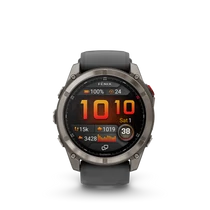 Garmin fenix 8 pro 51mm amoled sapphire titanium grafit / black silicone band