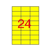APLI Etikett, 70x37 mm, színes, , sárga, 480 etikett / csomag APLI