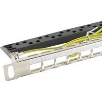 EXCEL Patch Panel Moduláris 24 portos 0.5U, ezüst Excel