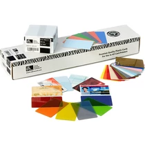 ZEBRA COLOR PVC CARD - GREEN 30 MIL (500 CARDS)