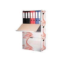 ESSELTE Archiváló konténer, karton, előre nyíló, iratrendezőnek,"Standard", fehér ESSELTE