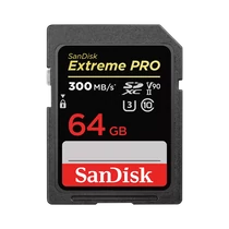 SANDISK 121505, SDXC EXTREME PRO KÁRTYA 64GB, 300MB / s, UHS-II, CL10 10, U3, V90