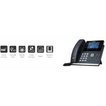 YEALINK Telefon - SIP-T46U VoIP 16 vonalas LCD kijelző, Wi-Fi, 2xUSB, POE YEALINK