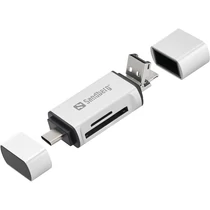 SANDBERG Kártyaolvasó, Card Reader USB-C + USB + MicroUSB Sandberg