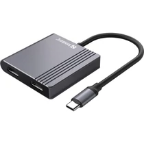 SANDBERG USB-C dokkoló, USB-C Dock 2xHDMI + USB + PD Sandberg