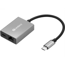 SANDBERG USB-adapter, USB-C Gigabit Adapter PD100W Sandberg