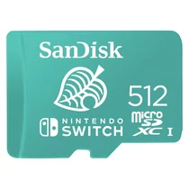 SANDISK 186522, microSDXC KÁRTYA NINTENDO SWITCH 512GB, 100MB / s, U3, C10, A1, UHS-1 SanDisk