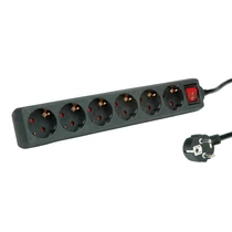 POWER STRIP 6WAY WITH BLACKITCH 3M
