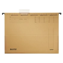 LEITZ Függőmappa, oldalvédelemmel, karton, A4,"Alpha", natúr Leitz