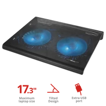 TRUST Laptop hűtőállvány két ventilátorral 20104 (Azul Laptop Cooling Stand) Trust