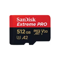 SANDISK 214507, MICROSD EXTREME PRO KÁRTYA 512GB, 200 / 140 MB / s, A2 C10 V30 UHS-I U3 SanDisk