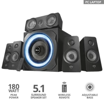 TRUST 5.1 térhatású hangszórórendszer 21738 (GXT 658 Tytan 5.1 Surround Speaker System) Trust