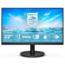 PHILIPS VA monitor 21.5&quot; 221V8A, 1920x1080, 16:9, 250cd / m2, 4ms, VGA / HDMI, hangszóró Philips