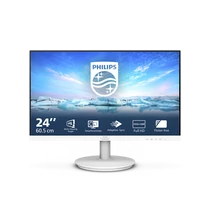 PHILIPS IPS monitor 23.8" 241V8AW, 1920x1080, 16:9, 250cd / m2, 4ms, VGA / HDMI, hangszóró, fehér Philips