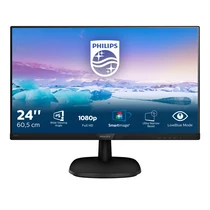 PHILIPS IPS monitor 23,8" 243V7QJABF, 1920x1080, 16:9, 250cd / m2, 4ms, 75Hz, VGA / HDMI / Displayport, hangszóró