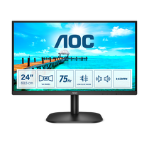 AOC VA monitor 23.8" 24B2XDAM, 1920x1080, 16:9, 4ms, 250cd / m2, 75Hz, HDMI / VGA / DVI, hangszóró