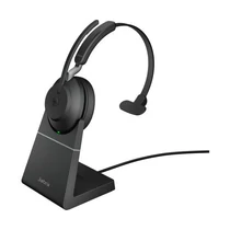 JABRA Fejhallgató - Evolve2 65 MS Mono Bluetooth Vezeték Nélküli, Mikrofon + Töltő állomás Jabra