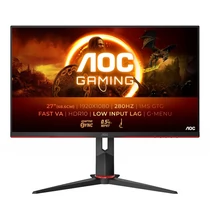AOC Gaming 280Hz monitor 27" 27G2ZN3 / BK, 1920x1080, 16:9, 300cd / m2, 0,5ms, 2xHDMI / DisplayPort, áll. mag. pivot AOC