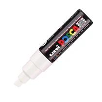 UNI POSCA Marker Pen PC-8K Broad Chisel - White UNI