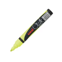 UNI Chalk Marker Pen PWE-5M Medium Bullet Tip - Fluorescent Yellow UNI
