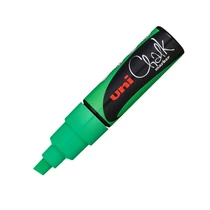 UNI Chalk Marker Pen PWE-8K Broad Chisel Tip - Fluorescent Green UNI