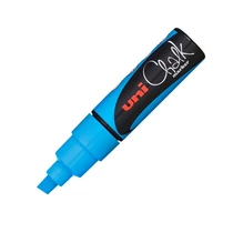UNI Chalk Marker Pen PWE-8K Broad Chisel Tip - Light Blue UNI