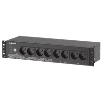 LEGRAND 19" szünetmentes elosztósor KEOR PDU 800 VA 480 W BEM: C14 aljzat + C13 kábel KIM: 8xC13 USB-B, fekete Legrand