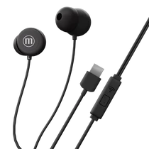 MAXELL Fülhallgató, IN-BAX, fekete, USB-C Maxell