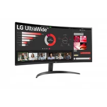 LG ívelt monitor 34" 34WR50QK, 3440x1440, 21:9, 300cd / m2, 5ms, HDMIx2 / DisplayPort LG