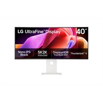LG Ívelt 120Hz IPS monitor 39.7" 40U990A-W, 5120x2160, 21:9, 450cd / m2, 5ms, 2xHDMI / DisplayPort / 4xUSB, áll.mag. LG