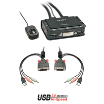 LINDY  Port DVI-D Single Link Cable KVM Switch