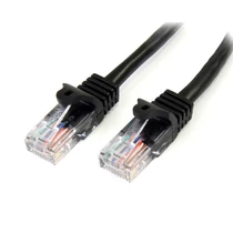 0.5M BLACK CAT5E PATCH CABLE SNAGLESS ETHERNET CABLE - UTP