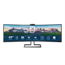PHILIPS Ívelt monitor 48.8" 499P9H, 5120x1440, 32:9, 450cd / m2, 5ms, USB-C( + dokkoló) / 3xUS / LAN / DP / 2xHDMI, hangszóró / webkam Philips