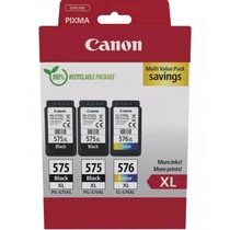 Canon PG-575XLx2 (2x15 ml) + CL-576XL (1x13 ml) + 50 lap GP501 10x15 fényes fotópapír Multipack Canon