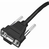RS232 BLACK DB9 FEMALE CABLE 2.9M STRAIGHT 5V EXTERNAL POWER