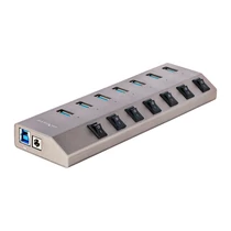 7-PT USB HUB W/ON/OFF SWITCHES WITH INDIVIDUAL ON/OFF SWITCHES