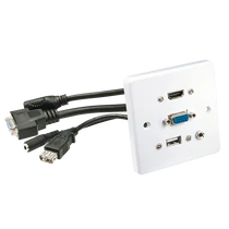 LINDY Wall plate VGA/HDMI/USB/3.5mm Stereo