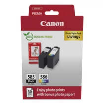 PG-585/CL-586 PHOTO VALUE 4X6 PHOT PAPER(GP-501 50SH+BLK/CL CA