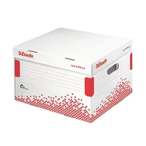 ESSELTE Archiváló konténer, L méret, újrahasznosított karton,"Speedbox", fehér ESSELTE