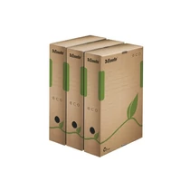 ESSELTE Archiváló doboz, A4, 80 mm, újrahasznosított karton,"Eco", barna ESSELTE
