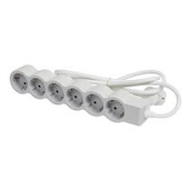 LEGRAND Elosztósor Standard 6x2P + F, 3 m vezetékkel, fehér-szürke Legrand