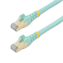 7.5 M CAT6A CABLE AQUA SNAGLESS - SHIELDED COPPER WIRE