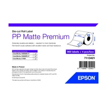 PP MATTE LABEL PREM DIE-CUT ROLL 76X127MM 960 LABELS