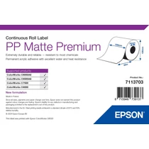 PP MATTE LABEL PREMIUM CONTINUOUS ROLL 105MM X 55M