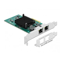 DELOCK PCI-E x4 Vezetékes hálózati Adapter, 2x Gigabit LAN i82576